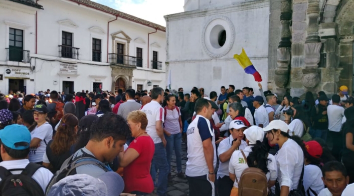 Marcha estudiantil en Popayán