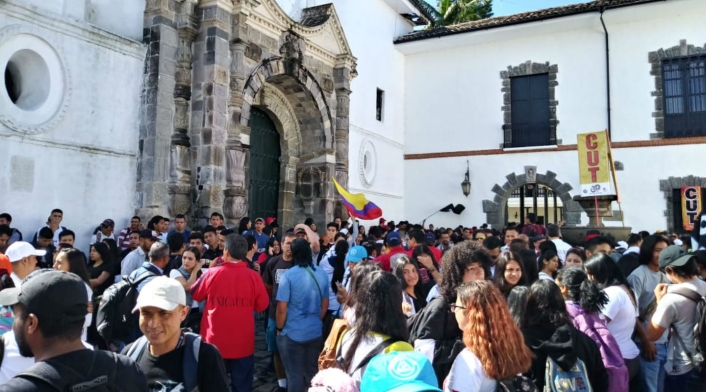 Marcha estudiantil en Popayán