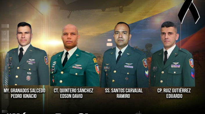 Los cuatro militares que fallecieron en el siniestro de Argelia (Cauca)