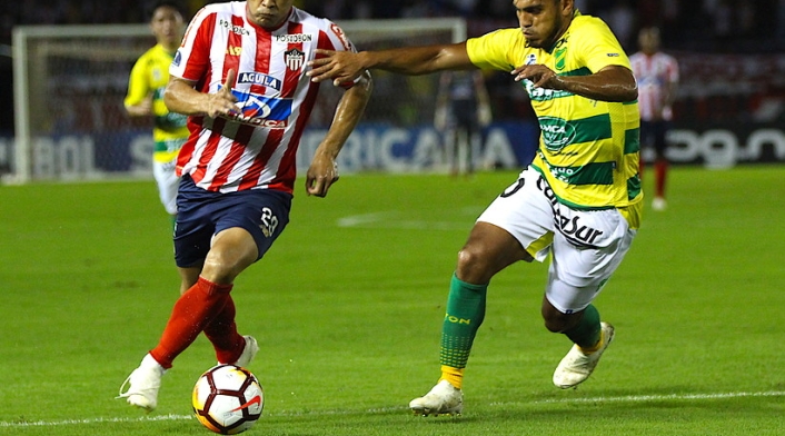 Atlético Junior y Defensa y Justicia de Argentina se enfrentaron en la Copa Sudamericana.