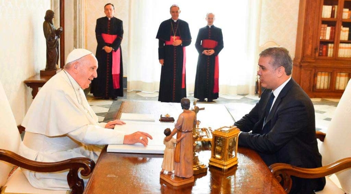 Iván Duque tiene una audiencia con el Papa Francisco
