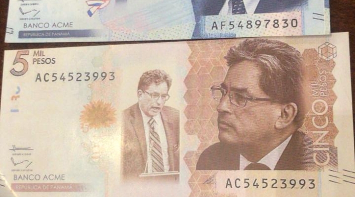 Billetes con la cara de Carrasquilla