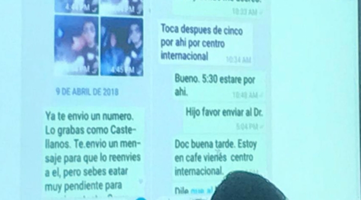 Chats de celular del magistrado Eduardo Castellanos Rosso