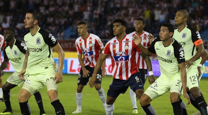 Junior vs Atlético Nacional en la Copa Águila