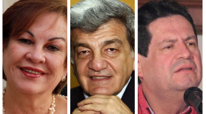 Consuelo González de Perdomo, Jorge Eduardo Gechem y Orlando Beltrán