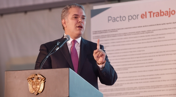 Presidente colombiano, Iván Duque Márquez.