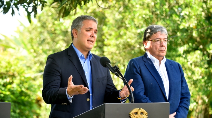 Presidente Iván Duque y el canciller Carlos Holmes Trujillo Presidente Iván Duque y el canciller Carlos Holmes Trujillo