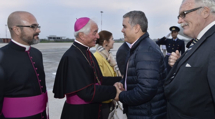 Presidente Iván Duque llega a Roma Presidente Iván Duque llega a Roma