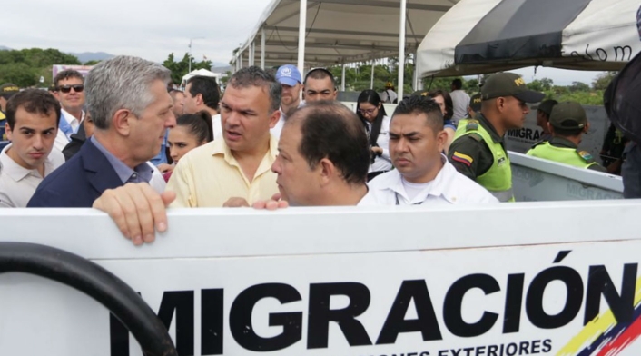 Filippo Grandi en su visita a Cúcuta