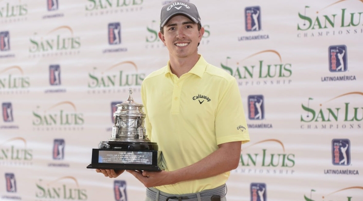 Nicolás Echavarría, golfista colombiano, campeón del San Luis Championship