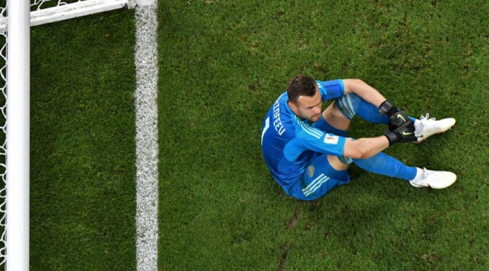 Ígor Akinféev, arquero de la Selección Rusia Ígor Akinféev, arquero de la Selección Rusia