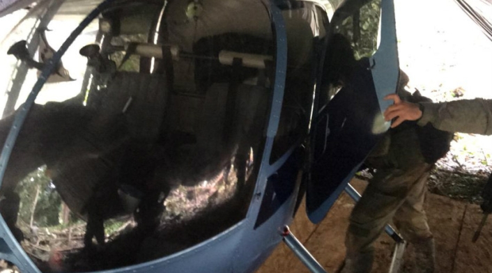 Helicóptero con cocaína Helicóptero con cocaína