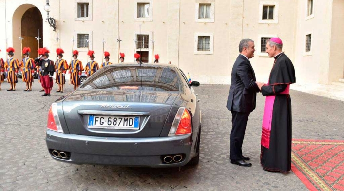 Iván Duque en visita al Papa Francisco en el Vaticano