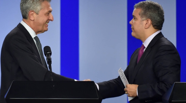 Filippo Grandi y el presidente Iván Duque Filippo Grandi y el presidente Iván Duque