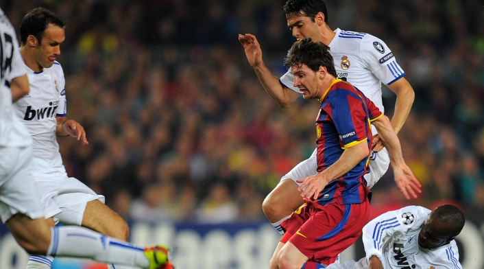 Messi, contra el Real Madrid en 2011 en Champions League