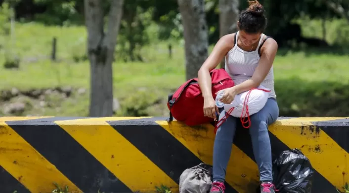 Migrante venezolana en Colombia