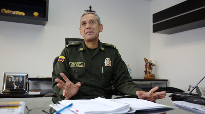 El mayor general Ómar Rubiano Castro, director de seguridad ciudadana de la Policía Nacional