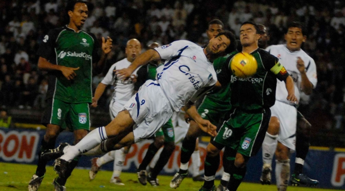 Once Caldas y La Equidad durante la final de la Copa Colombia en el 2008