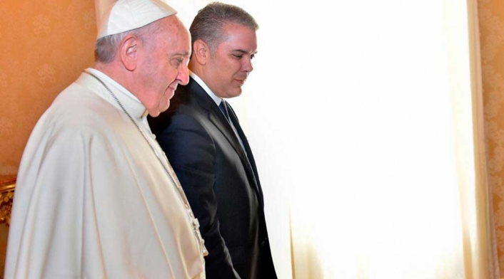 Iván Duque tuvo una audiencia con el Papa Francisco