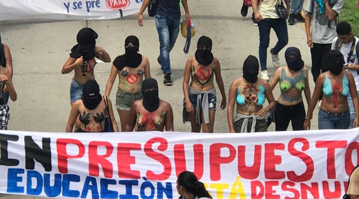 Protesta estudiantil en Barranquilla