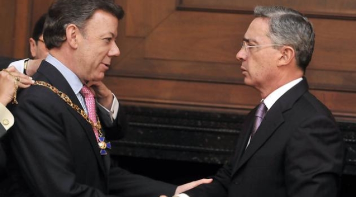 Juan Manuel Santos y Álvaro Uribe Juan Manuel Santos y Álvaro Uribe