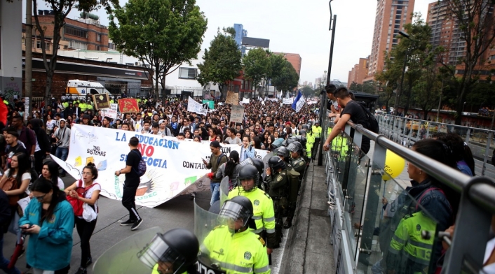 Marchas estudiantiles en Bogotá