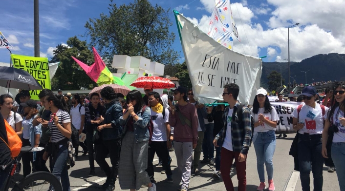 Nueva Marcha de universitarios en Bogotá 4