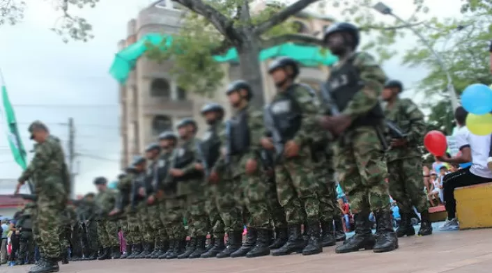 Militares en formación Militares en formación