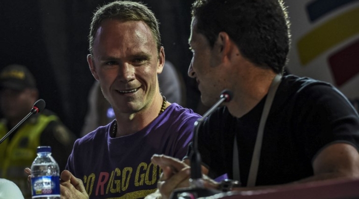 Chris Froome junto a su excompañero en el SKY, Sergio Luis Henao