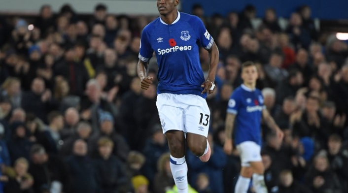Yerry Mina, central colombiano del Everton inglés Yerry Mina, central colombiano del Everton inglés