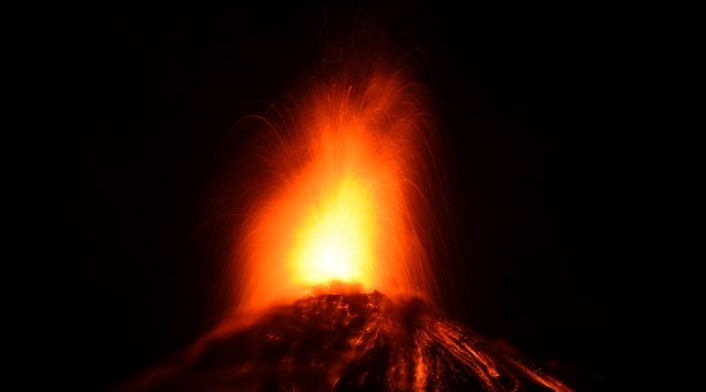Volcán de Fuego en Guatemala