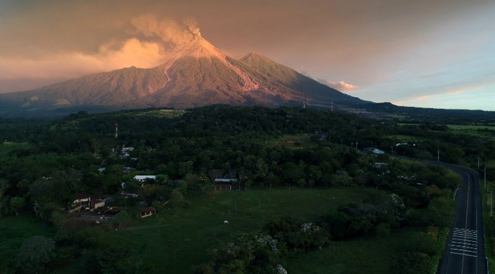 Volcán de Fuego en Guatemala.