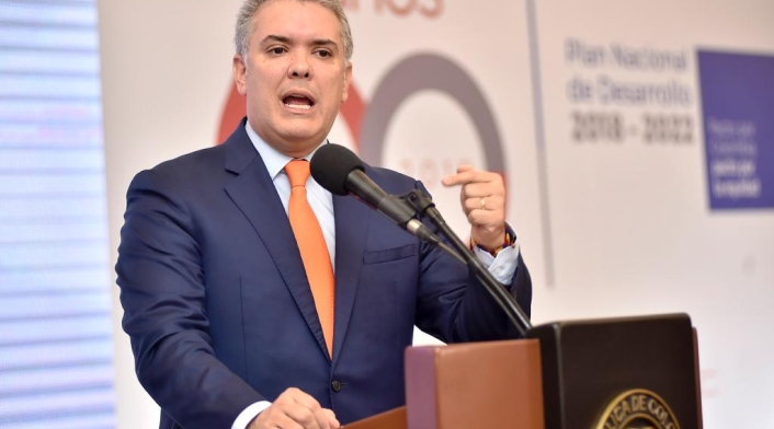 Presidente Iván Duque El presidente Iván Duque advirtió que ciertos sectores políticos quieren sabotear las marchas de estudiantes.