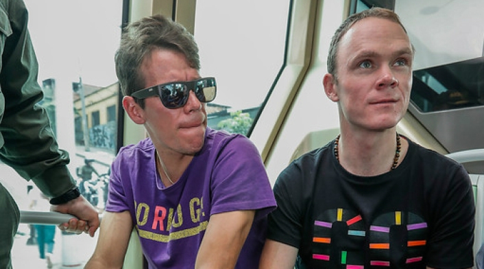 Chris Froome y Rigoberto Urán
