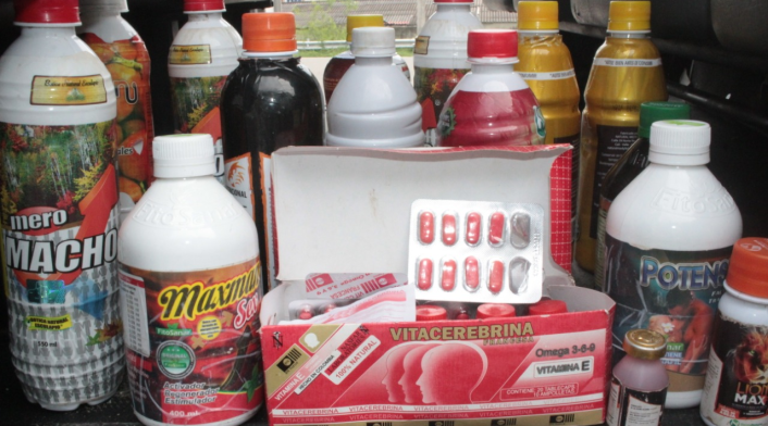 En total fueron 65 unidades de productos afrodisíacos los decomisados, comercializados en zonas cercanas a los moteles de la ciudad.