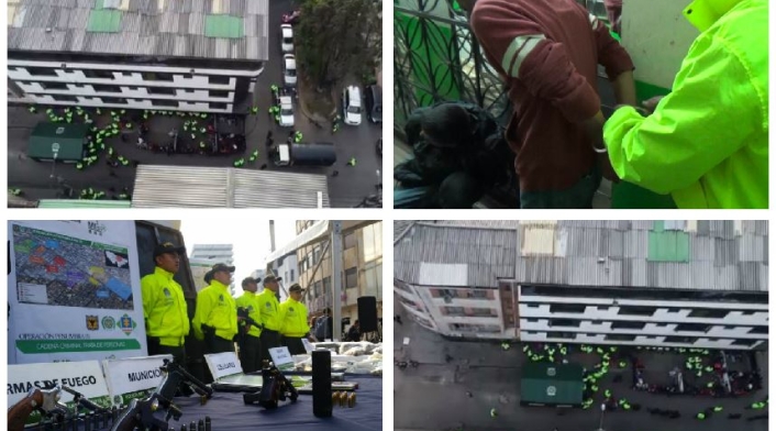 Operativo en el barrio Santa Fe, Bogotá Operativo en el barrio Santa Fe, Bogotá