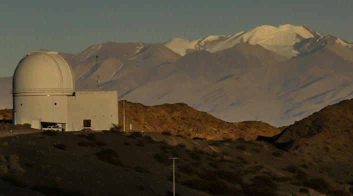 Barreal de tarde, en Argentina