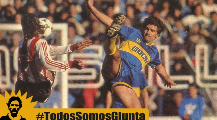 9. Blas Armando Giunta. Fue un ídolo de La 12, principal barra de Boca Juniors. Su juego, lucha y entrega es parte del ADN boquense.