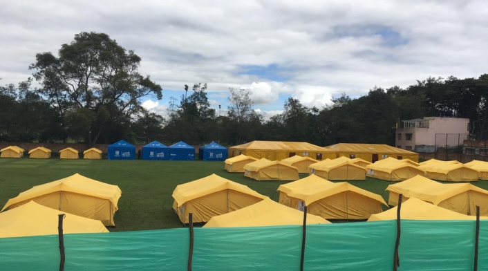Campamentos para los venezolanos en Bogotá. Campamentos para los venezolanos en Bogotá.
