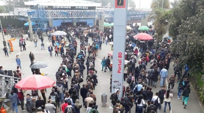 Caos en Transmilenio Portal 80