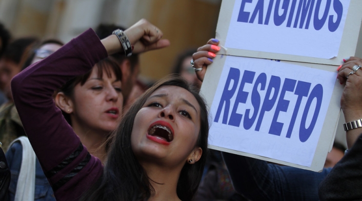 Protestas por los derechos y contra la violencia a las mujeres en Bogotá Protestas por los derechos y contra la violencia a las mujeres en Bogotá