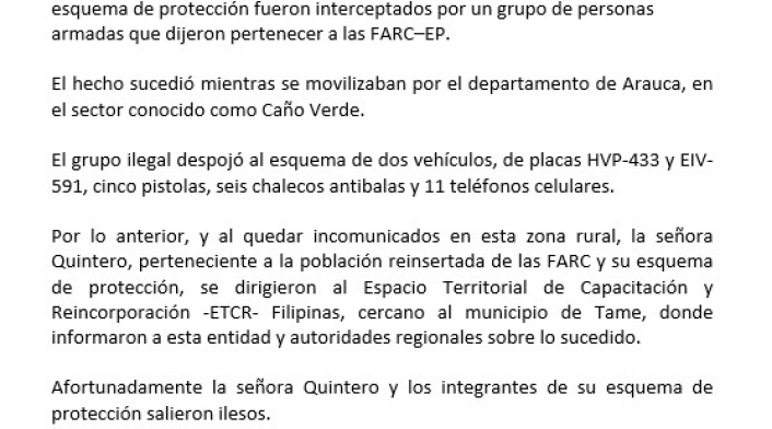 Comunicado UNP