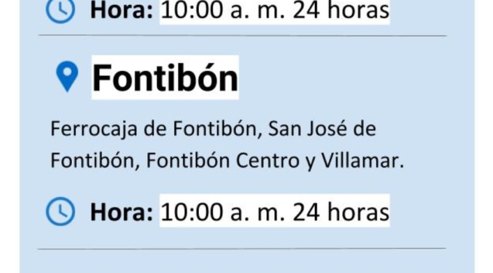 Cortes de agua martes 20 de noviembre