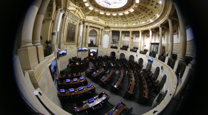Congreso de la República - instalación En el Congreso la ministra ha liderado varios proyectos de ley y reformas constitucionales.