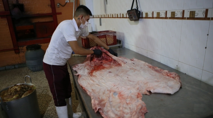 Preparación de Lechona