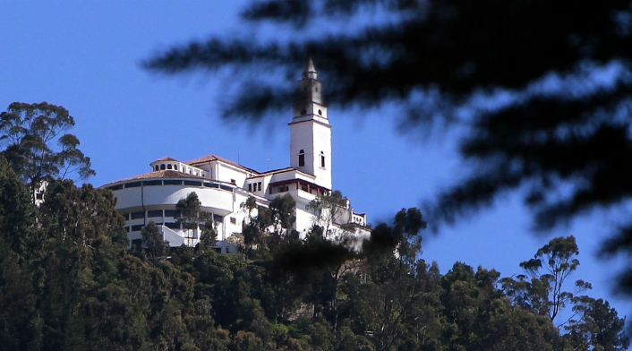 Monserrate, a 3.152 metros a nivel del mar.