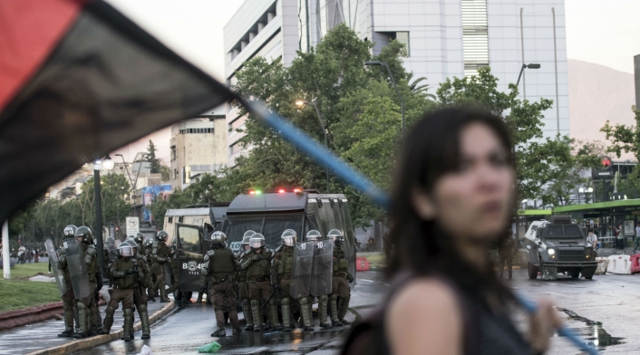 Se buscó por las autoridades repeler a los manifestantes