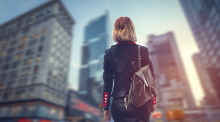 Una mujer en las calles de Nueva York, en Estados Unidos