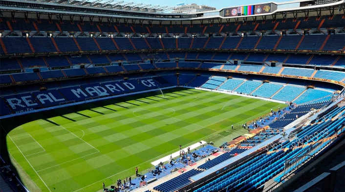 El estadio Santiago Bernabéu, en Madrid (España)