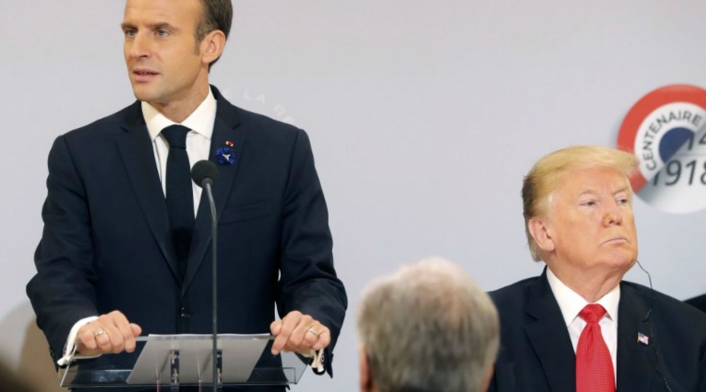 Los presidentes Emmanuel Macron y Donald Trump Los presidentes Emmanuel Macron y Donald Trump